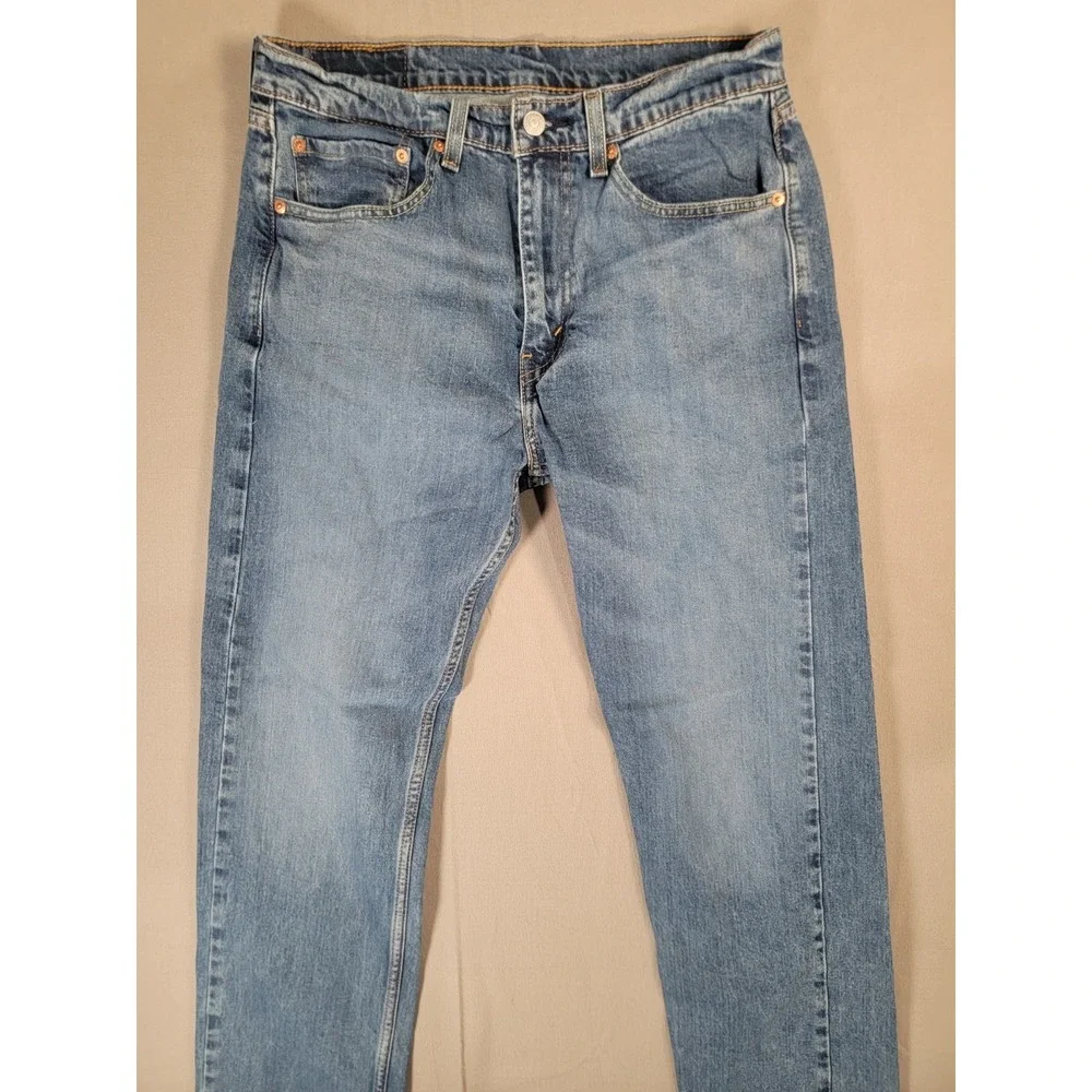 Levi's 505 Regular Fit Jeans Mens 32x32 Blue Straight Leg Stretch Denim Pants